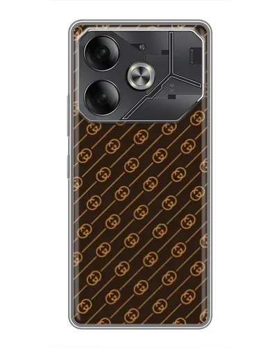 Чехол для TECNO Pova 6 с картинкой «Gucci — золотые диагонали» Чехол для TECNO Pova 6 с картинкой «Gucci — золотые диагонали»