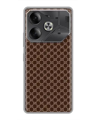 Чехол для TECNO Pova 6 с картинкой «Gucci — шоколадная сетка» Чехол для TECNO Pova 6 с картинкой «Gucci — шоколадная сетка»