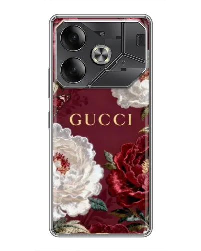 Чехол для TECNO Pova 6 с картинкой «Gucci — бордовые розы» Чехол для TECNO Pova 6 с картинкой «Gucci — бордовые розы»