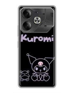 Чехол для TECNO Pova 6 с картинкой «Kuromi — черный минимализм» Чехол для TECNO Pova 6 с картинкой «Kuromi — черный минимализм»