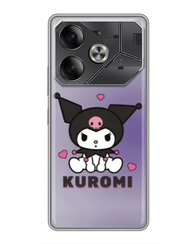 Чехол для TECNO Pova 6 с картинкой «Kuromi — фиолетовый арт»
