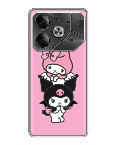 Чехол для TECNO Pova 6 с картинкой «My Melody и Kuromi» Чехол для TECNO Pova 6 с картинкой «My Melody и Kuromi»