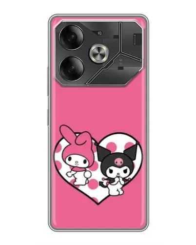Чехол для TECNO Pova 6 с картинкой «Kuromi и My Melody» Чехол для TECNO Pova 6 с картинкой «Kuromi и My Melody»