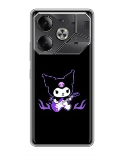 Чехол для TECNO Pova 6 с картинкой «Электрическая Kuromi» Чехол для TECNO Pova 6 с картинкой «Электрическая Kuromi»