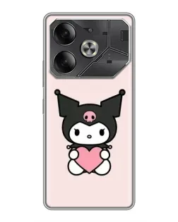 Чехол для TECNO Pova 6 с картинкой «Kuromi и сердце» Чехол для TECNO Pova 6 с картинкой «Kuromi и сердце»