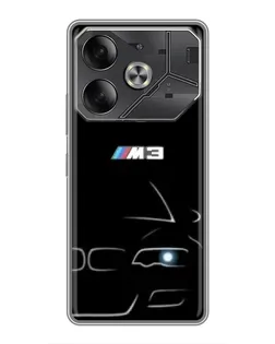 Чехол для TECNO Pova 6 с картинкой «Минималистичный принт BMW M3»