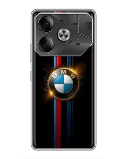 Чехол для TECNO Pova 6 с картинкой «BMW M-Power неон»
