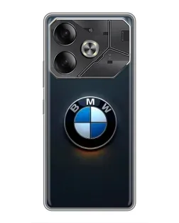 Чехол для TECNO Pova 6 с картинкой «Логотип BMW — минимализм»