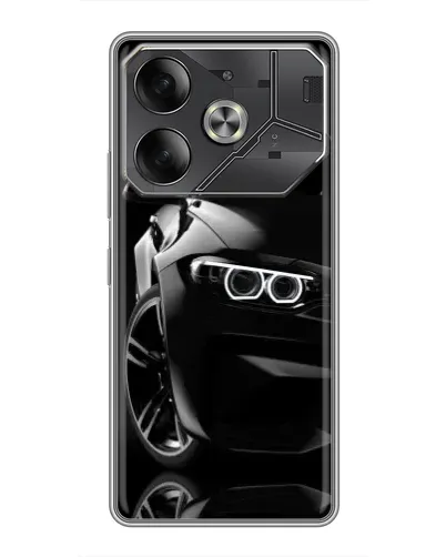 Чехол для TECNO Pova 6 с картинкой «Черная BMW — профиль» Чехол для TECNO Pova 6 с картинкой «Черная BMW — профиль»