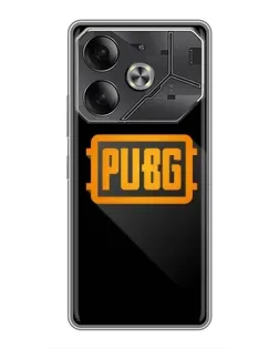 Чехол для TECNO Pova 6 с картинкой «PUBG — рамка лого»