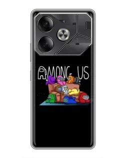 Чехол для TECNO Pova 6 с картинкой «Логотип Among Us» Чехол для TECNO Pova 6 с картинкой «Логотип Among Us»