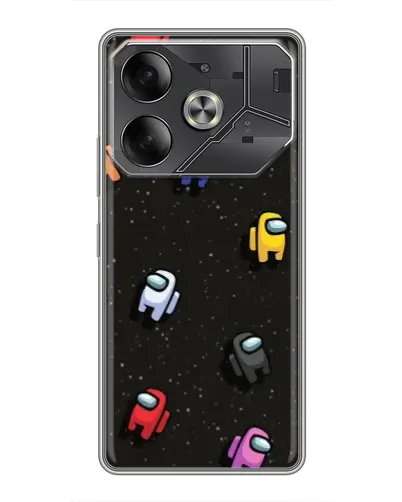 Чехол для TECNO Pova 6 с картинкой «Космический паттерн Among Us» Чехол для TECNO Pova 6 с картинкой «Космический паттерн Among Us»