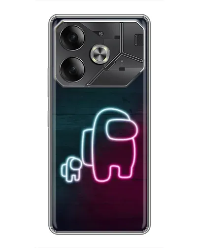 Чехол для TECNO Pova 6 с картинкой «Among Us неон-арт» Чехол для TECNO Pova 6 с картинкой «Among Us неон-арт»