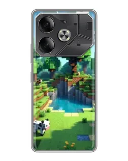 Чохол для TECNO Pova 6 з картинкою «Minecraft літній день»