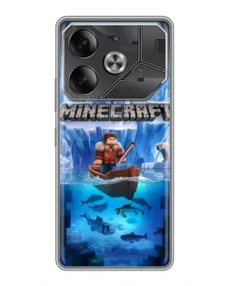 Чохол для TECNO Pova 6 з картинкою «Minecraft льодянийсвіт»