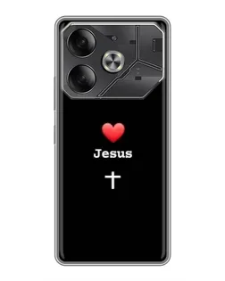Чохол для TECNO Pova 6 з картинкою «Серце - Jesus» Чохол для TECNO Pova 6 з картинкою «Серце - Jesus»