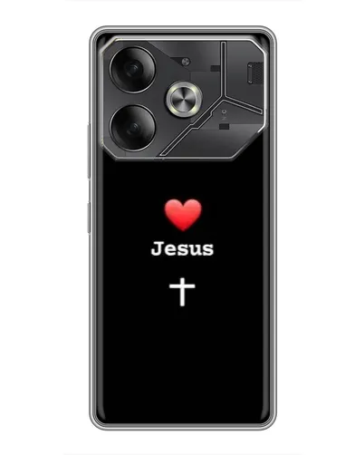 Чохол для TECNO Pova 6 з картинкою «Серце - Jesus» Чохол для TECNO Pova 6 з картинкою «Серце - Jesus»