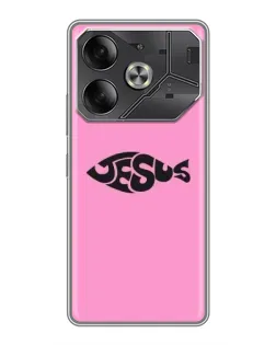 Чохол для TECNO Pova 6 з картинкою «Рожевий символ Jesus»