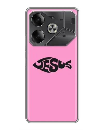 Чохол для TECNO Pova 6 з картинкою «Рожевий символ Jesus» Чохол для TECNO Pova 6 з картинкою «Рожевий символ Jesus»