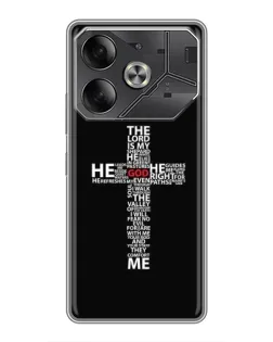 Чехол для TECNO Pova 6 с картинкой «Текстовый крест»