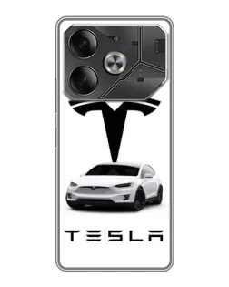 Чохол для TECNO Pova 6 з картинкою «Tesla White Style» Чохол для TECNO Pova 6 з картинкою «Tesla White Style»