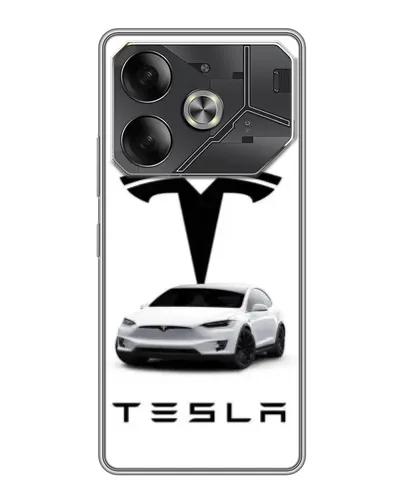 Чехол для TECNO Pova 6 с картинкой «Tesla White Style» Чехол для TECNO Pova 6 с картинкой «Tesla White Style»