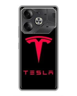Чохол для TECNO Pova 6 з картинкою «Tesla Red Logo» Чохол для TECNO Pova 6 з картинкою «Tesla Red Logo»