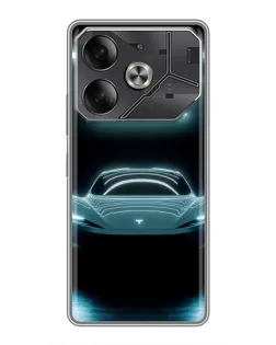 Чохол для TECNO Pova 6 з картинкою «Tesla в неоні» Чохол для TECNO Pova 6 з картинкою «Tesla в неоні»