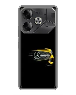 Чехол для TECNO Pova 6 с картинкой «Mercedes — ретро стиль»