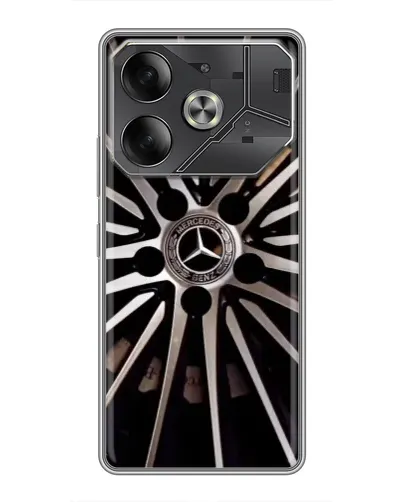 Чехол для TECNO Pova 6 с картинкой «Диск Mercedes» Чехол для TECNO Pova 6 с картинкой «Диск Mercedes»