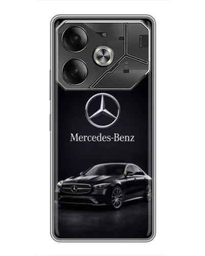 Чехол для TECNO Pova 6 с картинкой «Mercedes — решетка радиатора» Чехол для TECNO Pova 6 с картинкой «Mercedes — решетка радиатора»