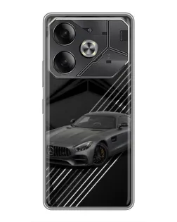 Чехол для TECNO Pova 6 с картинкой «Mercedes AMG — графика»