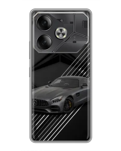 Чехол для TECNO Pova 6 с картинкой «Mercedes AMG — графика» Чехол для TECNO Pova 6 с картинкой «Mercedes AMG — графика»