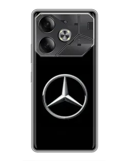 Чехол для TECNO Pova 6 с картинкой «Mercedes классический лого»