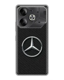 Чехол для TECNO Pova 6 с картинкой «Карбоновый Mercedes стиль»