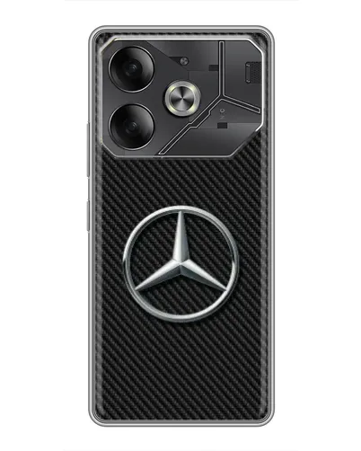 Чехол для TECNO Pova 6 с картинкой «Карбоновый Mercedes стиль» Чехол для TECNO Pova 6 с картинкой «Карбоновый Mercedes стиль»