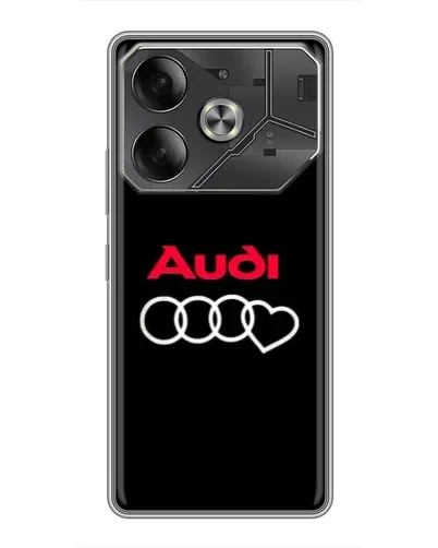 Чехол для TECNO Pova 6 с картинкой «Логотип Audi Heart» Чехол для TECNO Pova 6 с картинкой «Логотип Audi Heart»