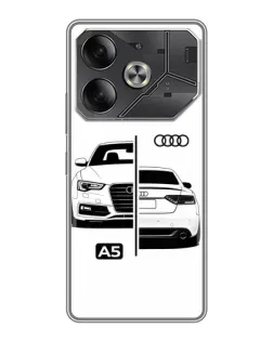 Чехол для TECNO Pova 6 с картинкой «Audi — контрастный дизайн»