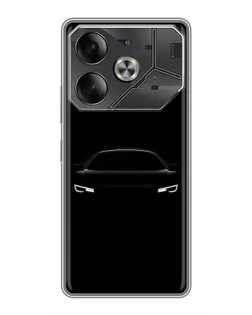 Чехол для TECNO Pova 6 с картинкой «Взгляд Audi в темноте»