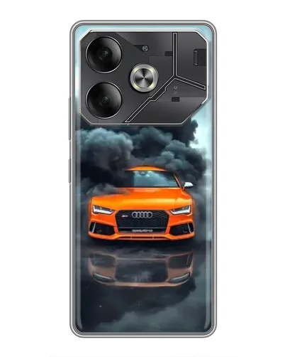 Чехол для TECNO Pova 6 с картинкой «Audi в облаках дыма» Чехол для TECNO Pova 6 с картинкой «Audi в облаках дыма»