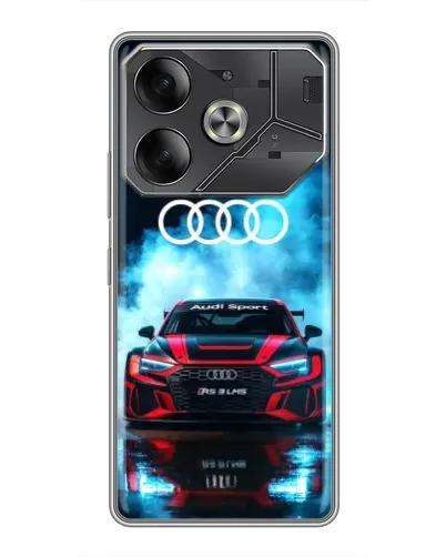 Чехол для TECNO Pova 6 с картинкой «Audi Sport — неон» Чехол для TECNO Pova 6 с картинкой «Audi Sport — неон»