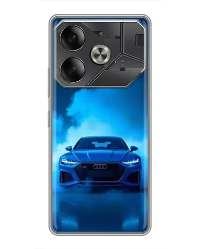 Чехол для TECNO Pova 6 с картинкой «Audi — голубая энергия» Чехол для TECNO Pova 6 с картинкой «Audi — голубая энергия»
