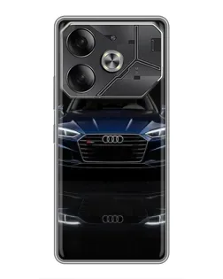 Чехол для TECNO Pova 6 с картинкой «Audi — ночное отражение»