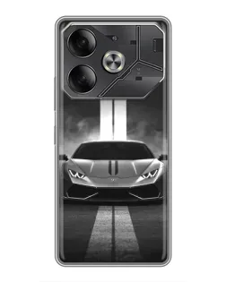 Чохол для TECNO Pova 6 з картинкою «Lamborghini симетрія доріг»
