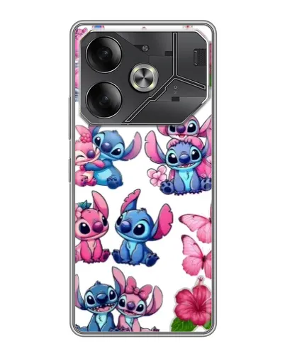 Чехол для TECNO Pova 6 с картинкой «Стикеры Stitch и Angel» Чехол для TECNO Pova 6 с картинкой «Стикеры Stitch и Angel»