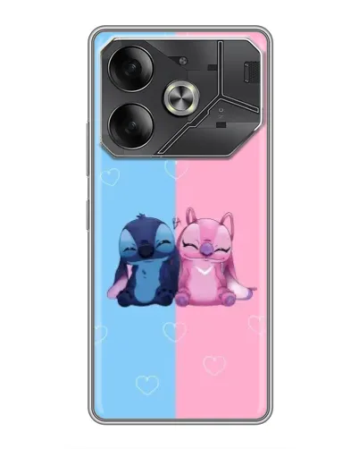 Чехол для TECNO Pova 6 с картинкой «Stitch и Angel Love» Чехол для TECNO Pova 6 с картинкой «Stitch и Angel Love»
