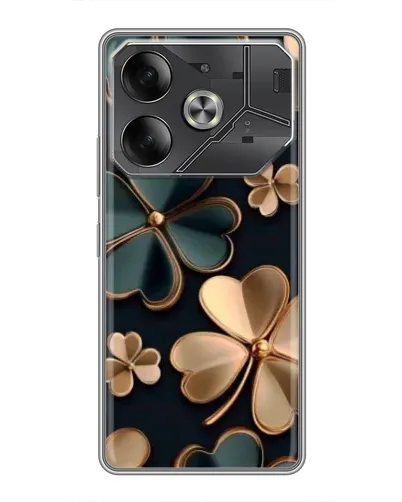 Чехол для TECNO Pova 6 с картинкой «Клевер в золоте» Чехол для TECNO Pova 6 с картинкой «Клевер в золоте»