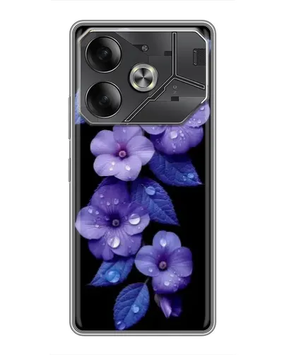 Чехол для TECNO Pova 6 с картинкой «Фиолетовые цветы с росою» Чехол для TECNO Pova 6 с картинкой «Фиолетовые цветы с росою»