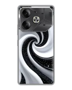 Чохол для TECNO Pova 6 з картинкою «Чорно-біла спіраль» Чохол для TECNO Pova 6 з картинкою «Чорно-біла спіраль»