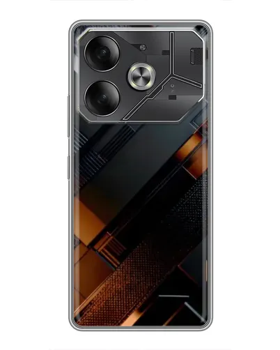 Чохол для TECNO Pova 6 з картинкою «Чорні геометричні блоки» Чохол для TECNO Pova 6 з картинкою «Чорні геометричні блоки»